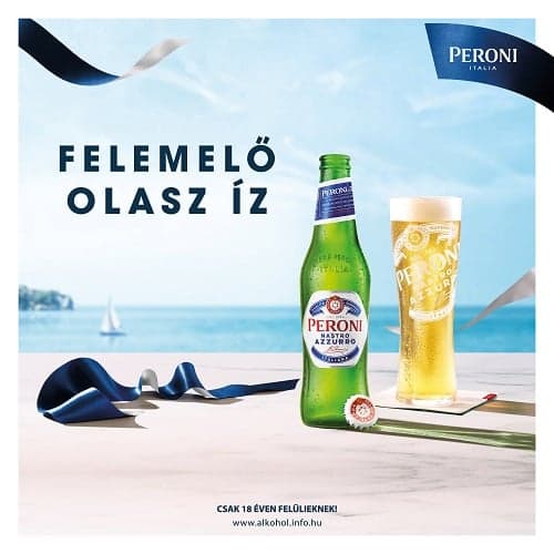 Peroni minőségi világos sör 5,0%, 24 üveg