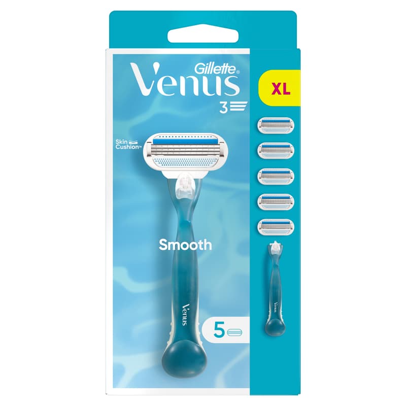 Venus Smooth Women's Razor + 4 Razor Cartridges