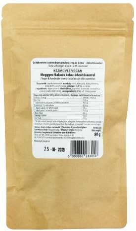 Primus Gluténmentes, Vegán Kakaós-meggyes keksz