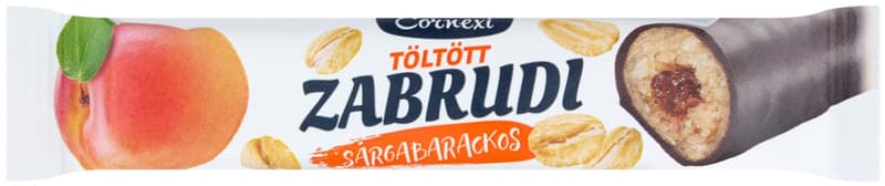 Cornexi zabrudi - sárgabarackos töltelékkel töltött zabrúd, kakaós bevonattal