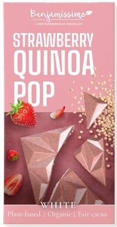 Benjamíssimo BIO Vegán eper quinoa pop white