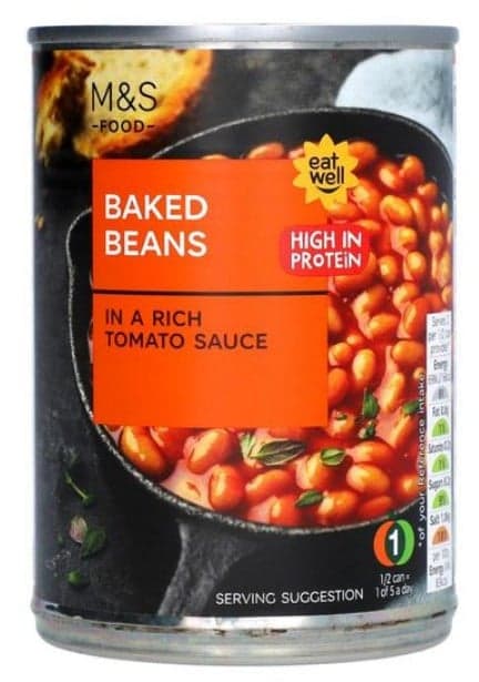 Marks & Spencer Sült bab paradicsommártásban (400 g)