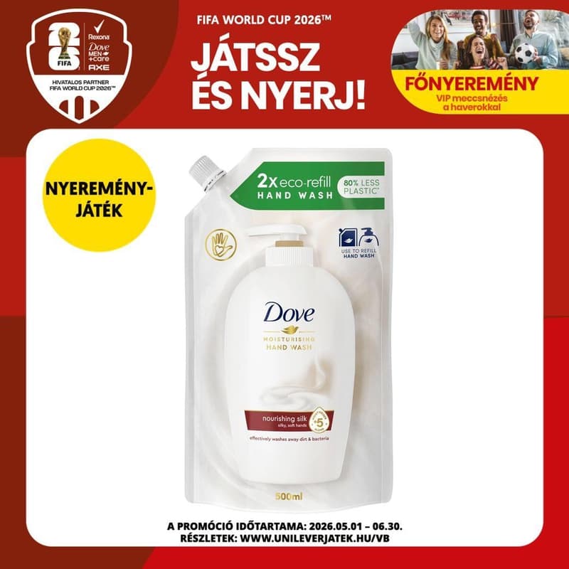 Dove Fine Silk liquid cream soap refill 500 ml