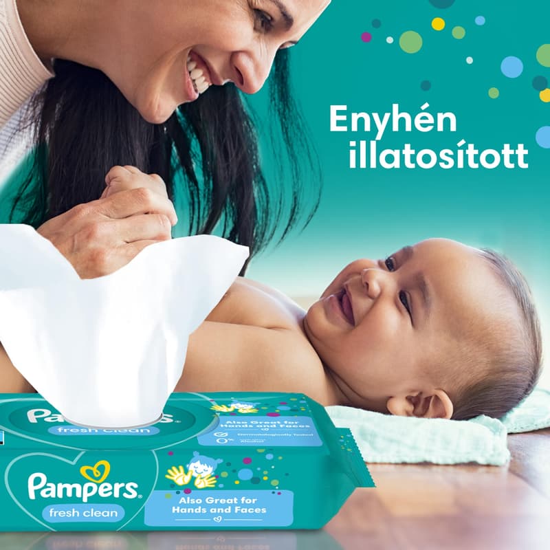 Pampers Nedves Törlőkendő Fresh Clean