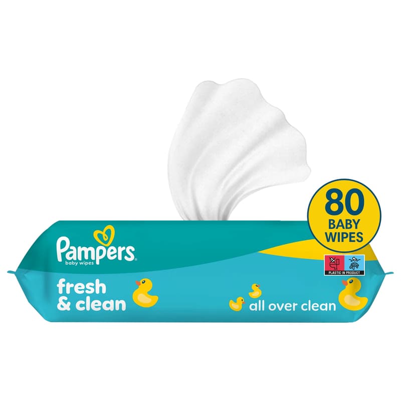 Pampers Nedves Törlőkendő Fresh Clean, 80 db