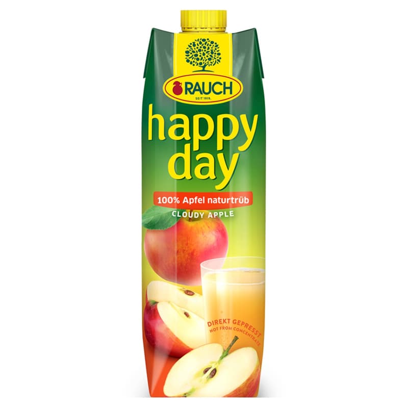 HAPPY DAY 100% unfiltered apple juice with vitamin C