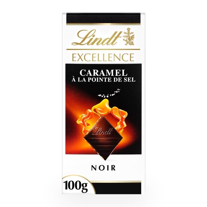 Lindt Excellence Étcsokoládé karamell darabokkal és tengeri sóval