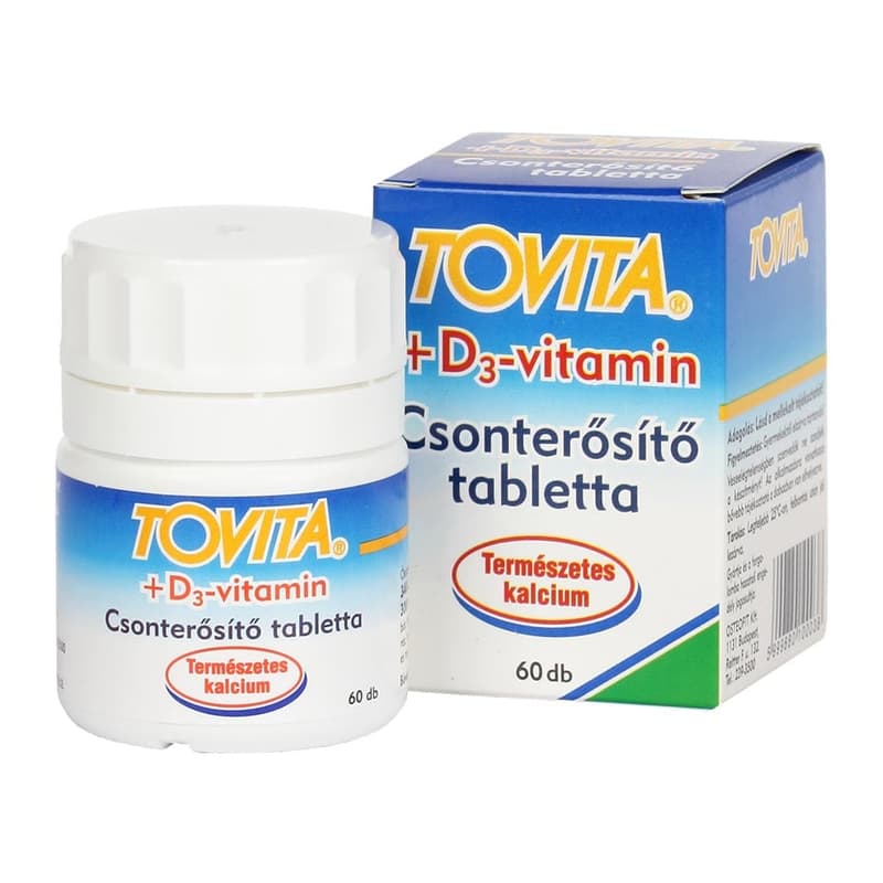 Tovita+D3 vitamin csonterősítő tabletta 60 db