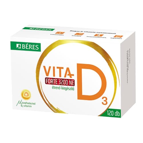 Béres Vita-D3 3200NE Forte dietary supplement tablets 120x