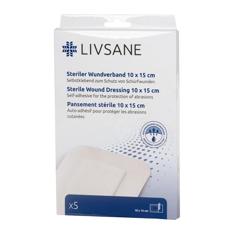LIVSANE steril sebpárna 10cm x 15cm 5x