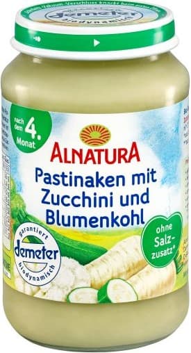 Alnatura BIO Paszternák Cukkinivel és Karfiollal 4 hónapos kortól