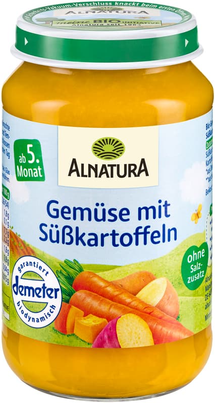 Alnatura BIO Zöldségek Édesburgonyával 4 hónapos kortól
