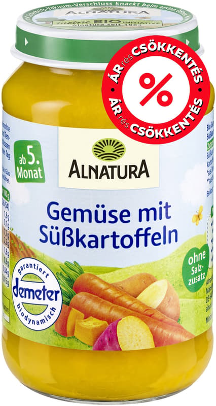 Alnatura BIO Zöldségek Édesburgonyával 4 hónapos kortól