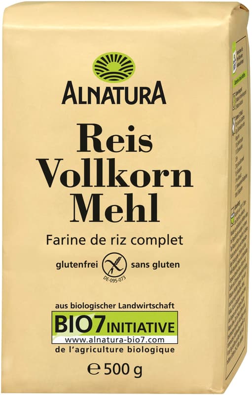 Alnatura BIO Teljes kiőrlésű rizsliszt