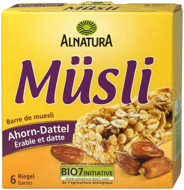 Alnatura BIO Müzliszelet juharsziruppal és datolyával