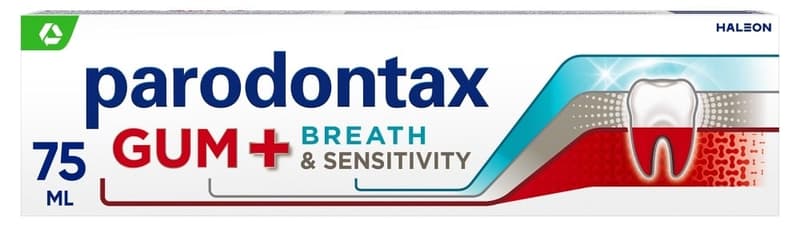 Parodontax Gum + Breath & Sensitivity fluoridos fogkrém 75 ml