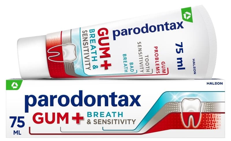 Parodontax Gum + Breath & Sensitivity fluoridos fogkrém 75 ml