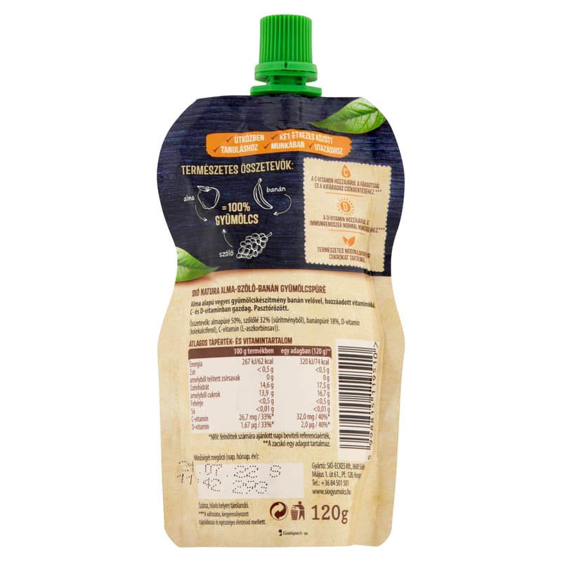 Sió Natura banános gyümölcsmix püré