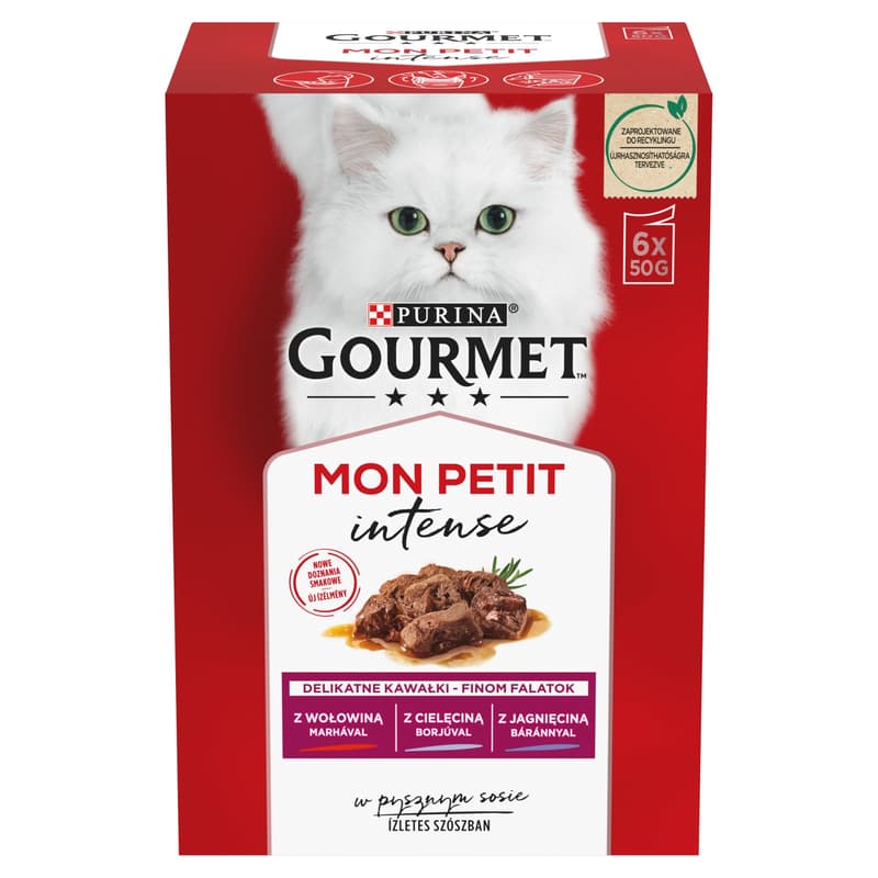 Gourmet Mon Petit Complete Food for Adult Cats with Beef-Veal-Lamb