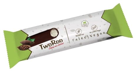 Health Market TwoRoo lemon-vanilla flavoured bar coated with dark chocolate with sweeteners