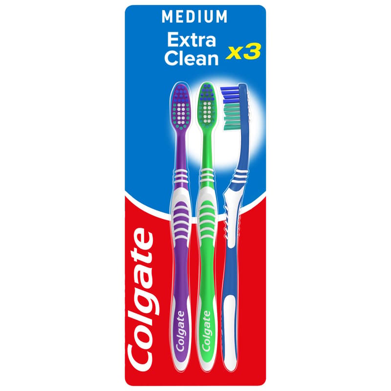 Colgate Extra Clean közepes sörtéjű fogkefe
