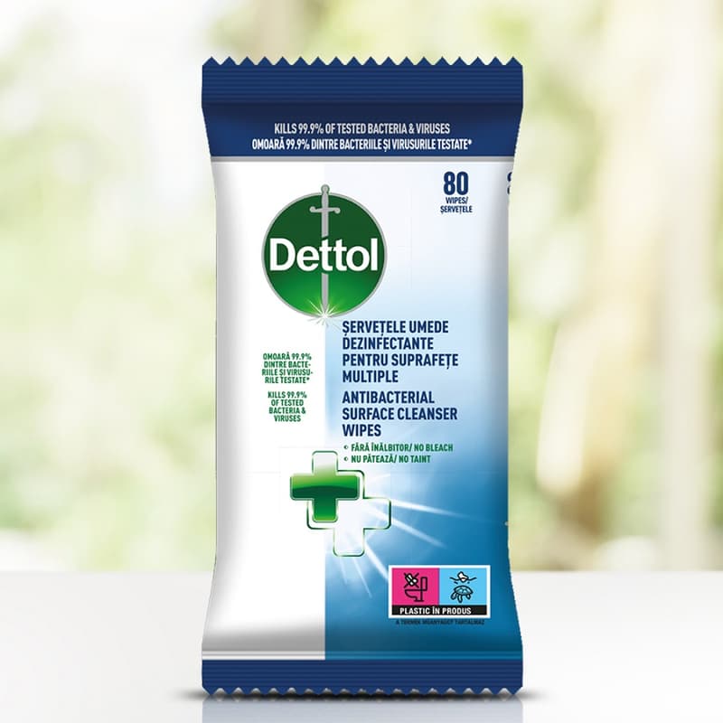 Dettol antibakteriális felülettisztító törlőkendő