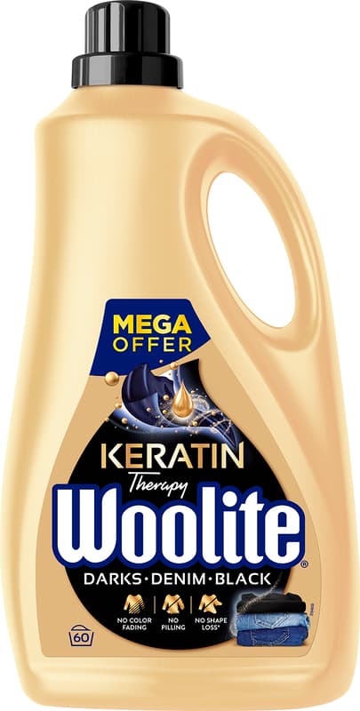 Woolite Keratin Therapy mosószer sötét ruhákhoz 3.6 liter