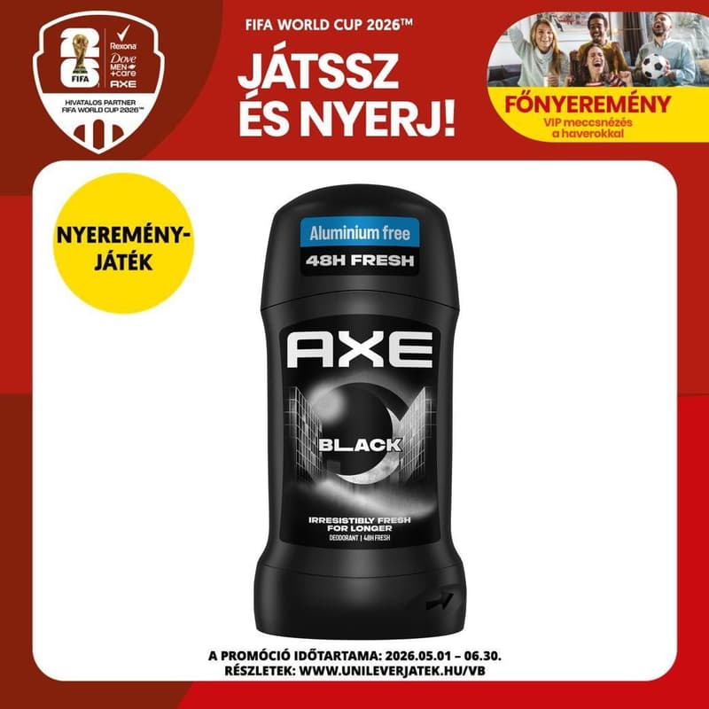 AXE Black izzadásgátló stift, 50 ml