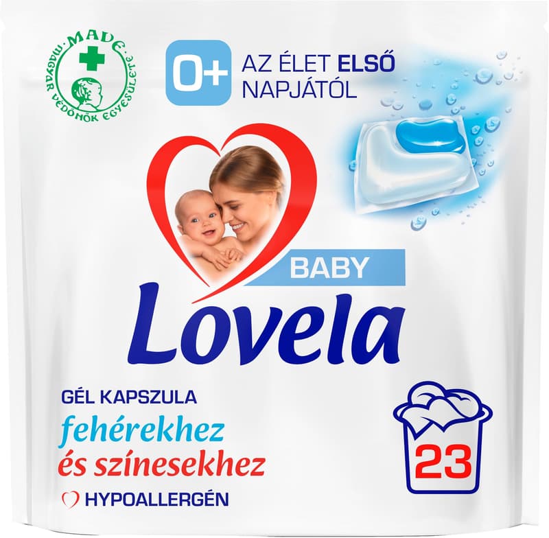 Lovela Baby Gel Washing Capsules for White and Colored Laundry 23 Washes
