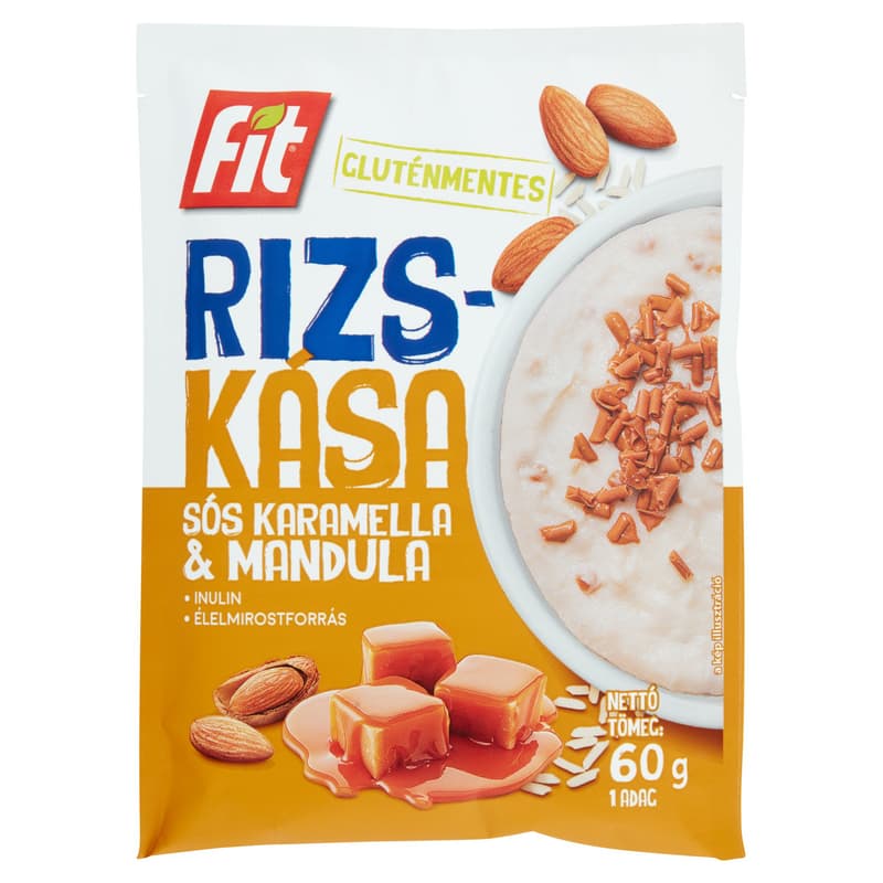 Fit Breakfast Rice porridge Salted Caramel - Almond with Inulin, Food Fiber Source