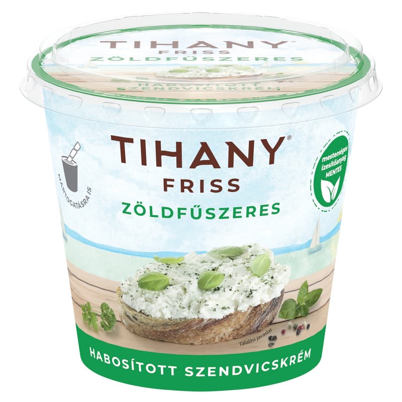 Tihany Friss habosított zöldfűszeres szendvicskrém