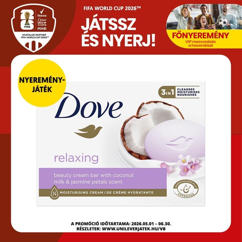 Dove Relaxing krémszappan, 90 g