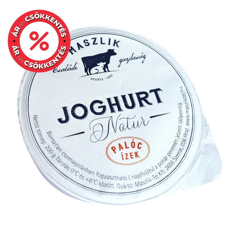 Maszlik Élőflórás natúr joghurt