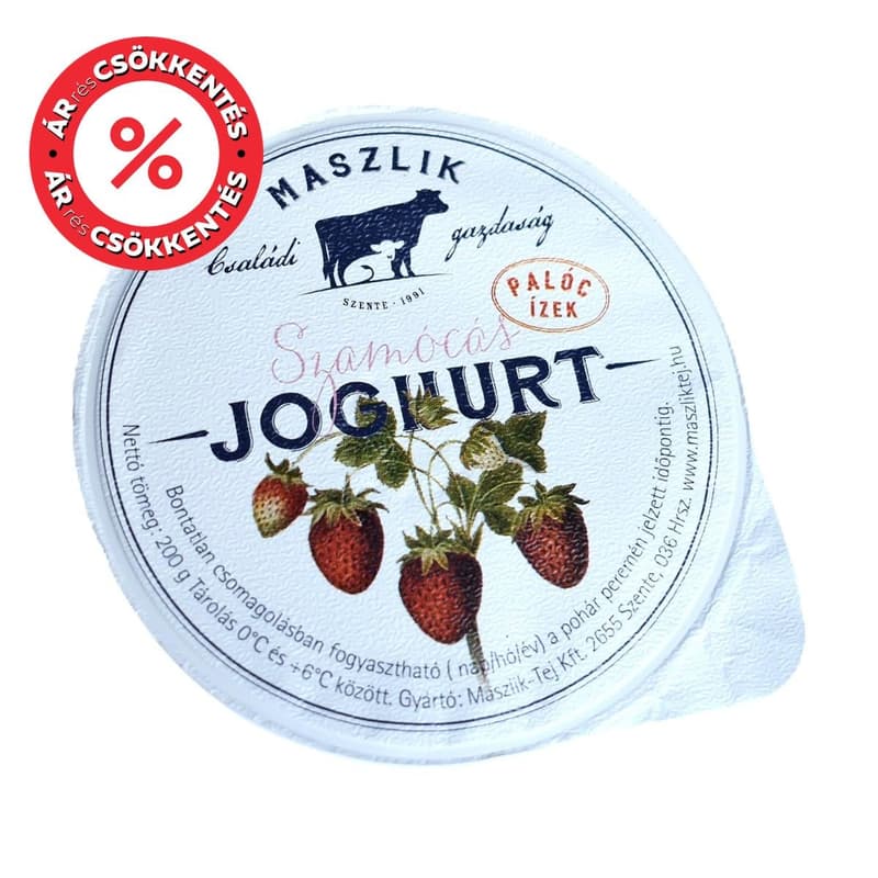 Maszlik Élőflórás szamócás joghurt