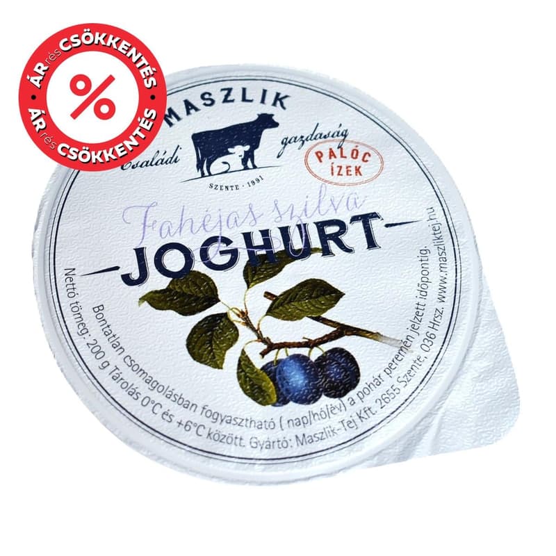 Maszlik Élőflórás fahéjas szilvás joghurt