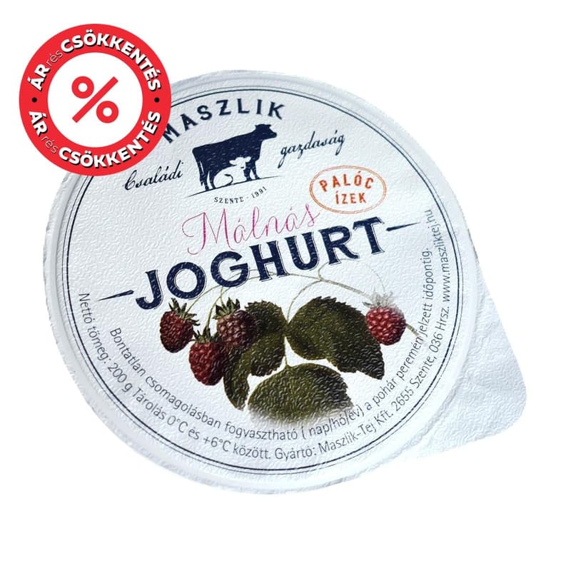 Maszlik Élőflórás málnás joghurt
