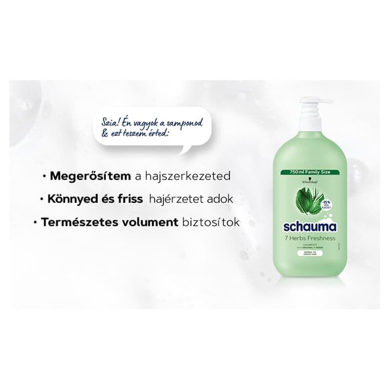 Schauma shampoo 7 herbs (anti-frizz, for oily hair)
