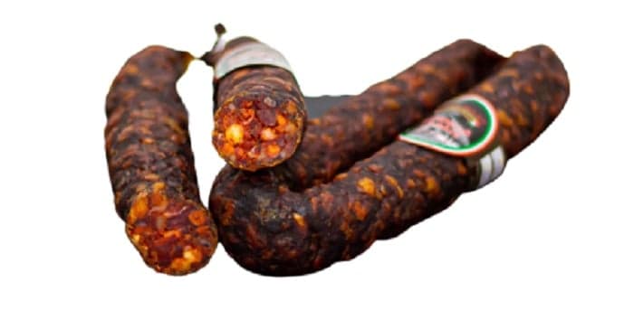 Mendei smoked mangalica sausage delicacy