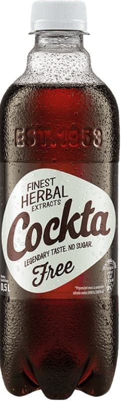 Cockta Free szénsavas üdítőital édesítőszerrel