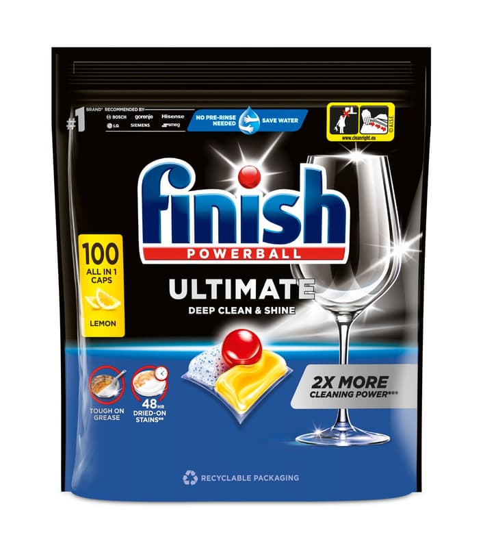 Finish Ultimate All in 1 mosogatógép kapszula, Citrom illat