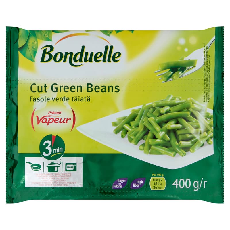 Bonduelle Vapeur green pods cut green beans