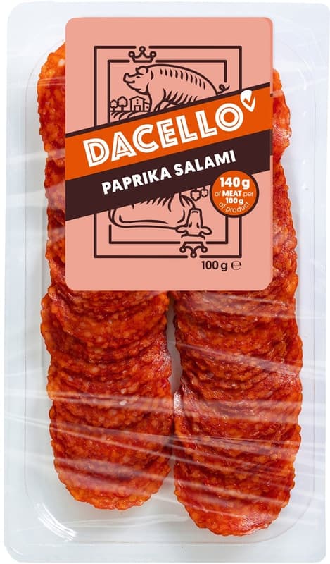 Dacello "Paprikás" vastag kolbász, szeletelt
