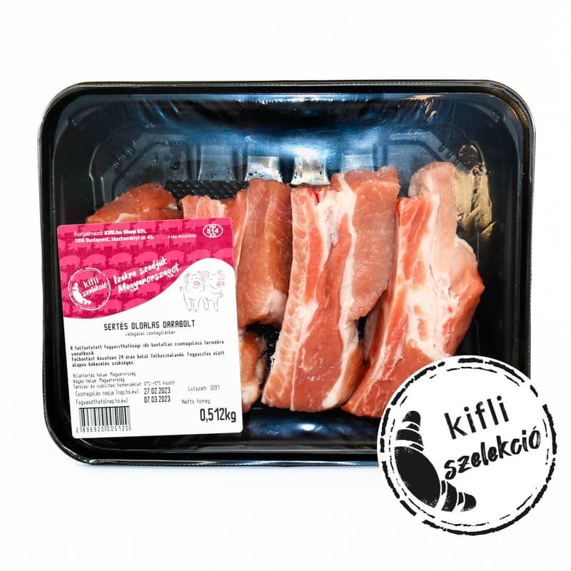 Kifli Szelekció Sertés oldalas, darabolt