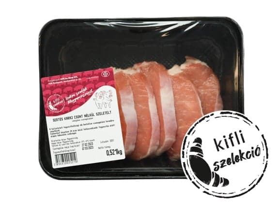 Kifli Szelekció Sertés karaj, szeletelt (csont nélkül, védőgázas csomagolásban)