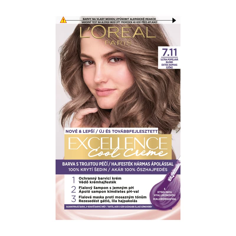 L'Oréal Paris Excellence Cool Creme 7.11 Extra hamvas szőke