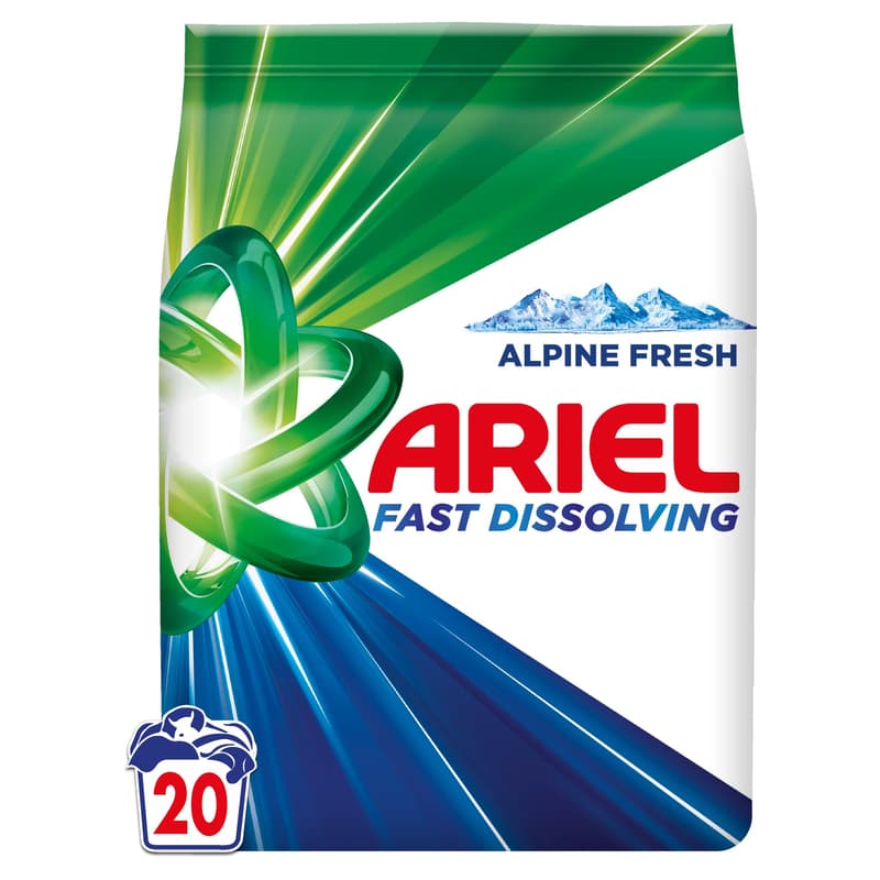 Ariel Washing Powder 1.1 KG kg Washes, Mountain Spring