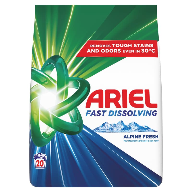 Ariel Washing Powder 1.1 KG kg Washes, Mountain Spring