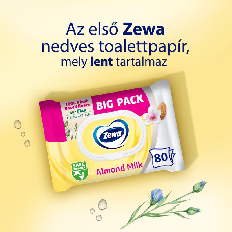 Zewa Almond Milk Bigpack nedves toalettpapír