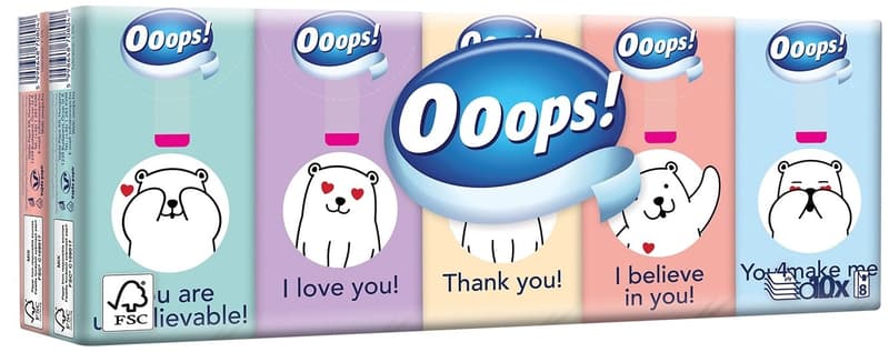 Ooops! Junior 10x8 pieces 4 ply tissue paper