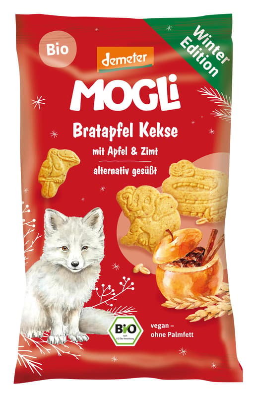 Mogli bio Bratapfel sültalmás fahéjas tönkölykeksz